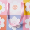 thumbnail image 4 of Medium Daisy Checkers Birthday Gift Bag Colorful : Floral Multicolor Pastels, Botanical Pattern, Girl's Birthday Bag, 4 of 4