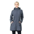 thumbnail image 3 of Off Road Ventures Women's Softshell Jacket, Fleece Lined Waterproof Rain Jacket Lightweight Windbreaker Long Warm Coat With Removable Hood, 3 of 8