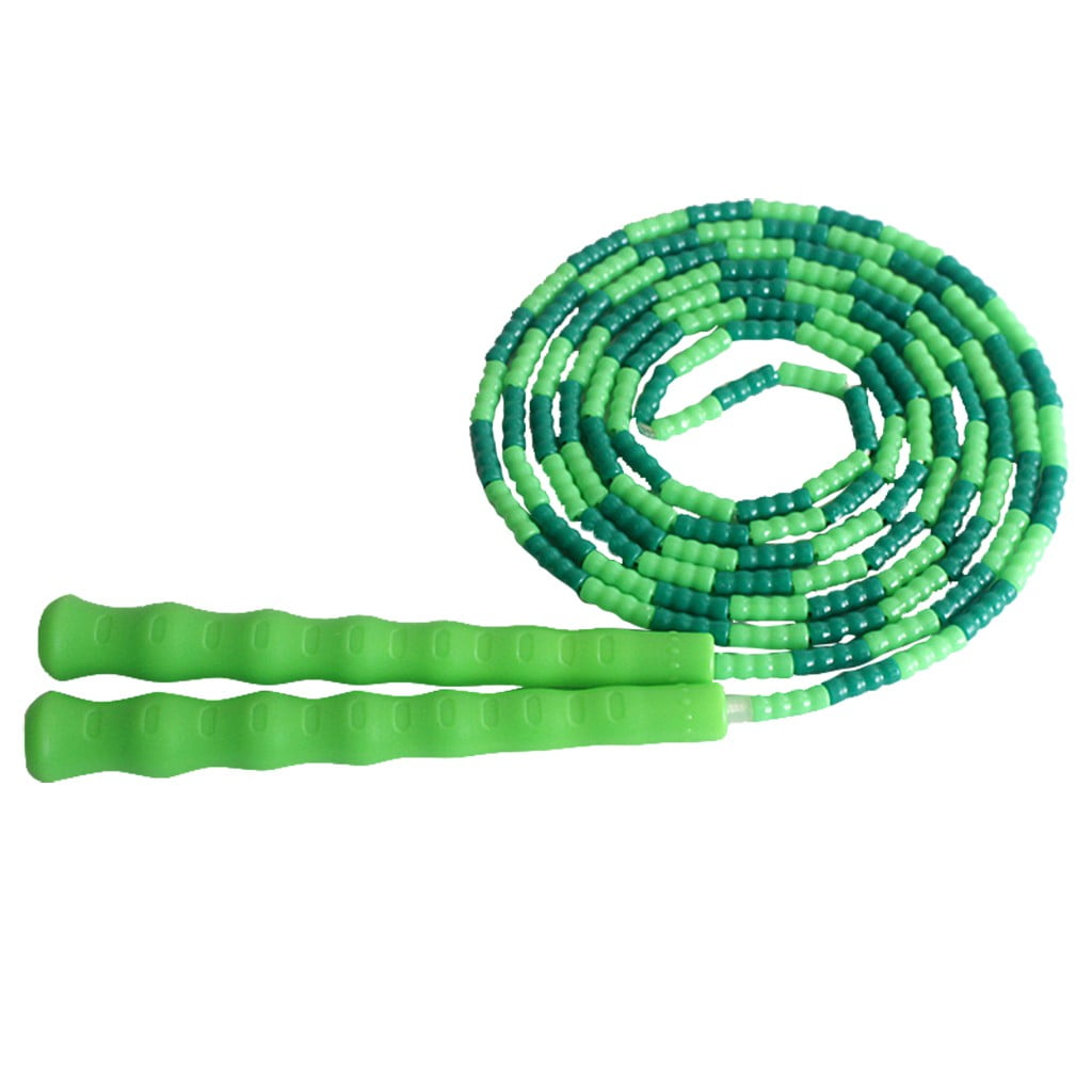 Jump Rope Soft Beaded TangleFree Segmented Length Adjustable Skipping