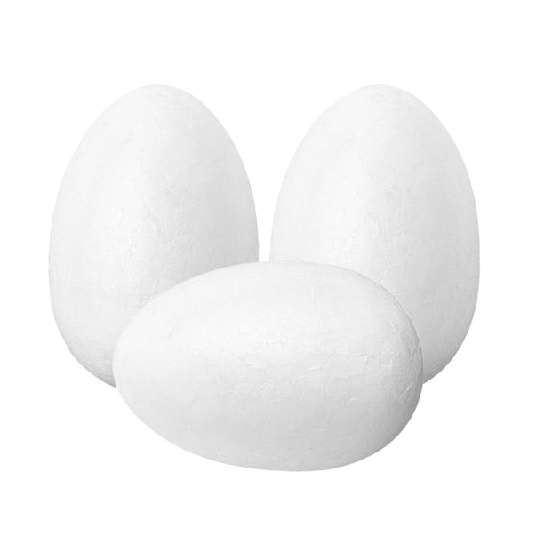 3 huevos espuma bnca, grande, huevo de Pascua, mbolo de esperanza de , 115 mm para manualidades