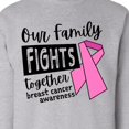 thumbnail image 3 of Inktastic Our Family Fights Together Breast Cancer Awareness Adult Sweatshirt, 3 of 4