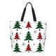 thumbnail image 1 of Disketp Buffalo Plaid Christmas Trees Bolsa Tote Estampada para Mujer, Bolso de Hombro y de Mano para Compras y Viajes, 1 of 8