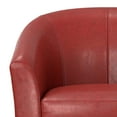 thumbnail image 2 of Austin 30 inch Wide Contemporary Tub Chair in Red Vegan Faux Leather, 2 of 10