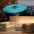 thumbnail image 4 of Gymax 10Ft Offset Hanging Umbrella Patio Outdoor w/ 32 Solar LED Lights Turquoise, 4 of 10