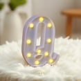 thumbnail image 2 of LED Marquee Sign Light Up Letters, White 26 Alphabet Light Up Letters, Battery Powered LED Letter Lights for Birthday Party, Christmas Night, Home, Bar, Graduation, Wedding Decoration, 2 of 9