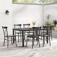 thumbnail image 2 of Crosley Furniture Astrid 7-piece Modern Metal Outdoor Dining Set in Black, 2 of 12