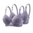 thumbnail image 3 of Fatuov Push Up Bras for Women Plus Size Bras for Everyday Comfort Underwire Lace Underwear, 2-Pack, 3 of 3