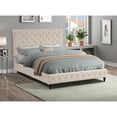 thumbnail image 2 of Best Master Furniture Ashley Tufted Velvet Fabric Full Platform Bed in Beige, 2 of 3