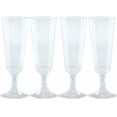 thumbnail image 3 of Hanna K. Champagne Clear Heavyweight Plastic Flute 5 Oz Toasting Glasses [BULK] (60 Pack), 3 of 5