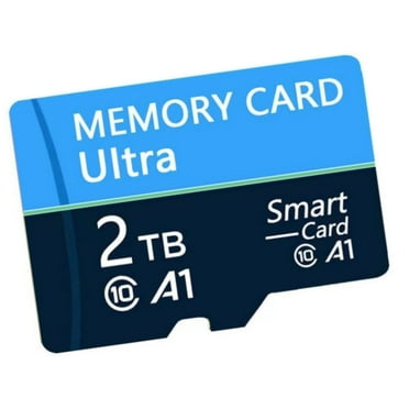1PC,2TB Memory Card SD,With Full Size Adapter,High Speed Flash Phone Recreational Machines Games Console , blue