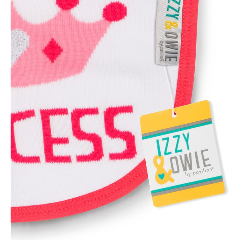 Izzy Owie One Size Fits All Pink Princess Crown Bib Walmart