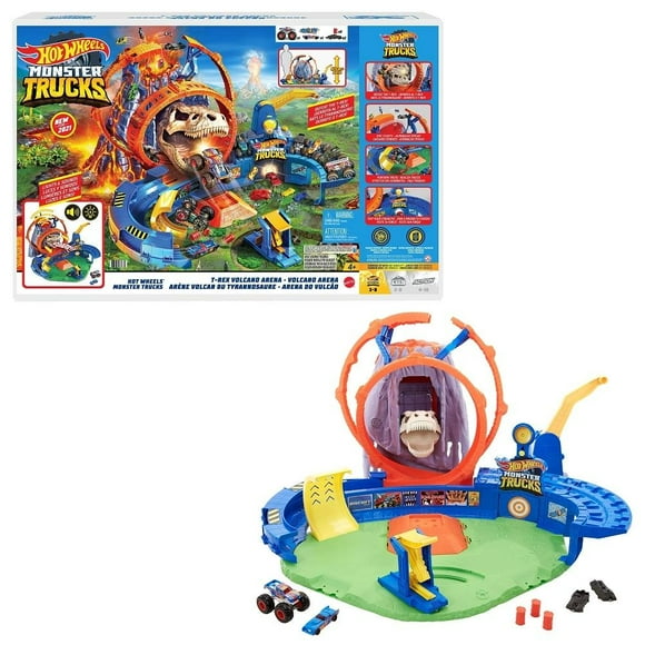 Pista de Juguete Hot Wheels Monster Trucks Volcano Arena Playset
