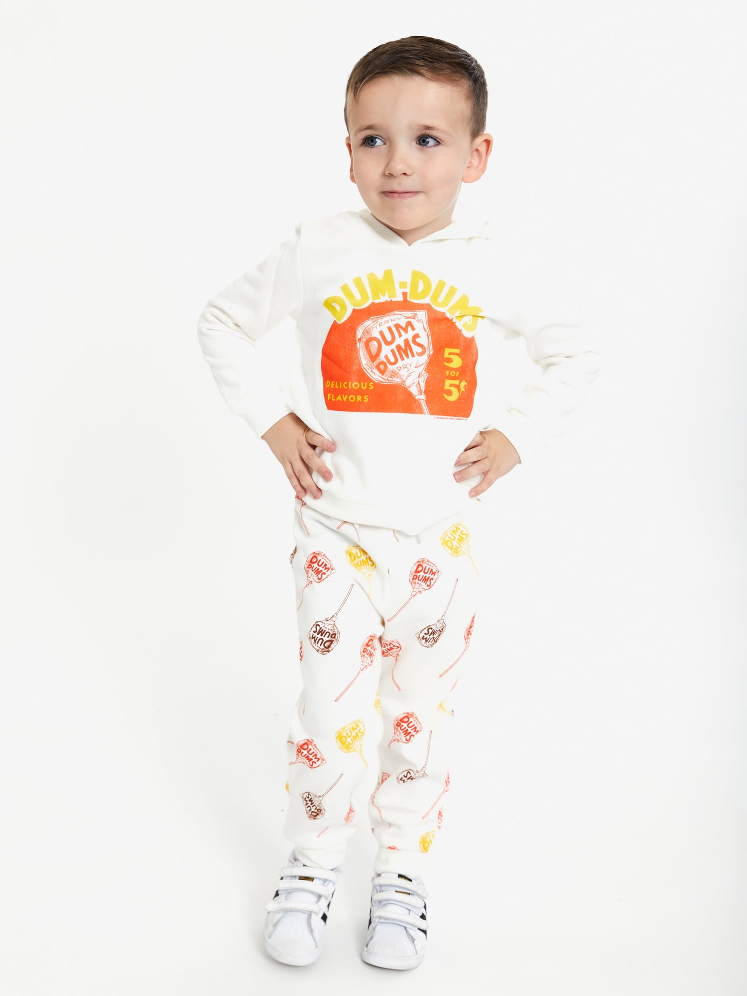 Dum Dums Lollipop Toddler Boy Fleece Hoodie Outfit Set, Sizes 12M-5T