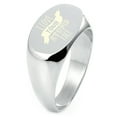 thumbnail image 1 of Sterling Silver I Love Your Stupid Face Engraved Oval Flat Top Polished Ring, 1 of 1