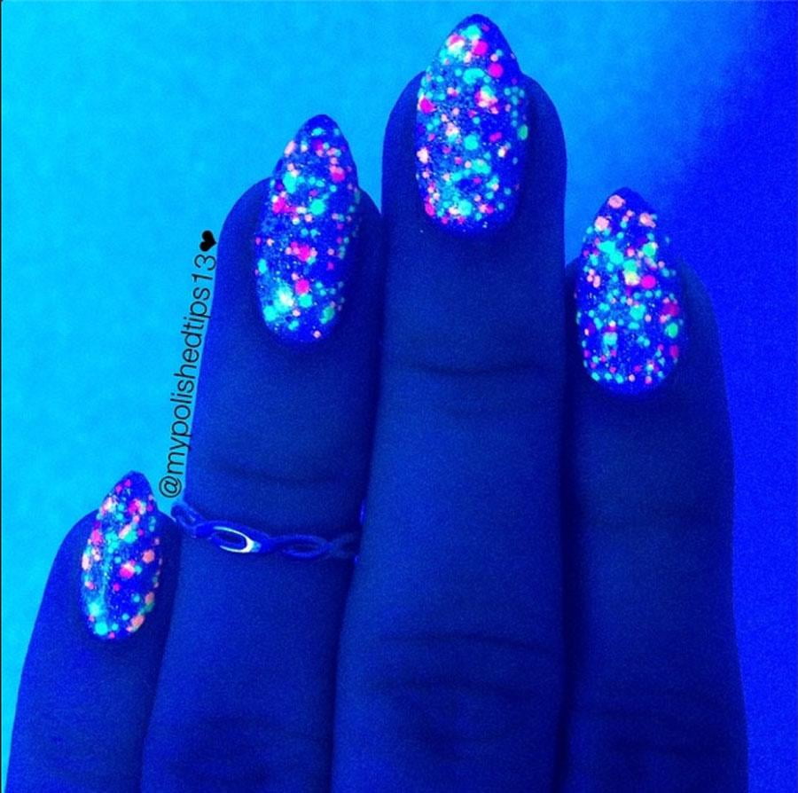 UV Blacklight Reactive Neon Glitter Nail Polish Haywire