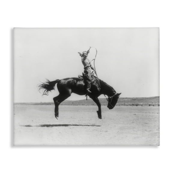 Stupell Industries Galloping Rodeo Cowgirl Animals Photography Wrapped Canvas Art Print Wall Art, 20 x 16