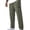 01#Army Green, variant on Men's Casual Straight Leg Trousers - Breathable Relaxed Fit Pants with Design Patch