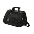 thumbnail image 4 of Cortero de gato Pet portador circulación de aire transpirable conveniente bolso de viaje de mascotas de cara blanda portátil para mascotas pequeñas , Negro, 4 of 8