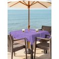thumbnail image 4 of Square Outdoor Tablecloth with Umbrella Hole Lavender Burlap Texture Outside Table Cloth Waterproof Patio Table Cover Farmhouse Vintage Lavender Zipper Tablecloths for Picnic Party Camping 60x60 Inch, 4 of 8