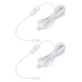 thumbnail image 1 of Câble d'Alimentation USB Mâle vers Micro USB Mâle avec Interrupteur Blanc 2, 1 of 6