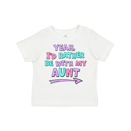 

Inktastic Yeah I d Rather Be with My Aunt in Pink Blue and Purple Gift Toddler Boy or Toddler Girl T-Shirt