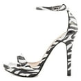 thumbnail image 2 of YDN Women Sexy Single Strap Open Toe Stiletto High Heel Sandals Ankle Strap Platform Pumps Dress Shoes Size 8.5 Zebra, 2 of 4