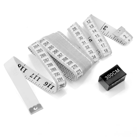 Haimei 120 Inch Soft Cloth Tape Measure, Dual Sided Metric & Inch Body Measuring Tape for Tailor Sewing, White
