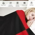 thumbnail image 3 of JEUXUS  Buffalo Plaid Throw Blanket 285 GSM Warm Checkered Throw Blanket All Season Soft Flannel Blanket with Checkerboard Grid Pattern for Couch Bed Sofa (Red and Black Plaid), 3 of 6