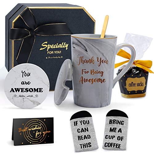 Grey Bosmarlin Birthday Gifts for Women Wife Girlfriend 13 oz Funny Mug Gifts for Her Pink Ceramic Marble Mug I Love You Mug