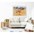 thumbnail image 2 of Removable Wall Sticker/Wall Mural - A Zebra on The African Savannah with Acacia Trees | Creative Window View Wall Decor - 36"x48", 2 of 6