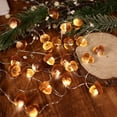 thumbnail image 3 of 3D Acorn Thanksgiving String Lights, 16.4ft 50 LEDs Battery Powered Fall Light for Wedding Bedroom Fireplace Mantel Home Indoor Outdoor Decor, 3 of 7