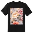 thumbnail image 2 of Plus Size Shirt for Women Black Tops for Women Oversized Short Sleeves Shirt for Women Flower T Shirt Crewneck Shirt for Women L, 2 of 5