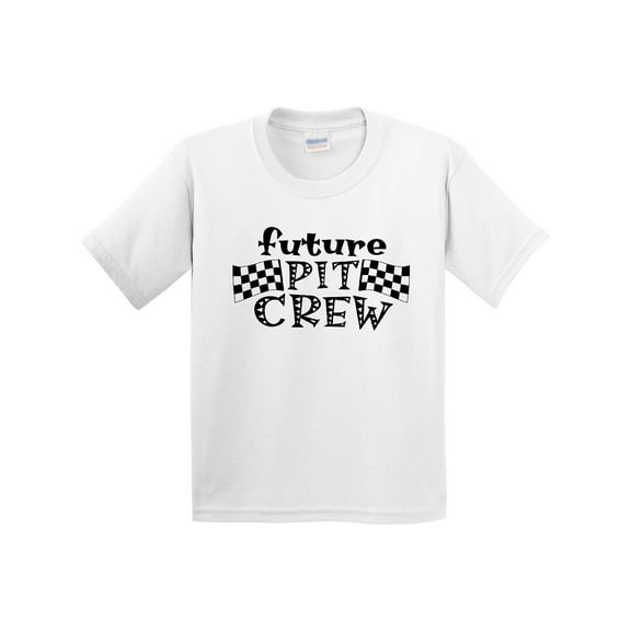Inktastic Future Pit Crew Racing Flags Youth T-Shirt