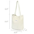 thumbnail image 2 of Wrapables Corduroy Tote Bag, Casual Everyday Shoulder Handbag, 2pc Black/Cream, 2 of 6