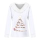thumbnail image 3 of MHFRRA Camiseta Informal de Manga Larga, Acogedora, para Vacaciones, Suave, para Uso Diario, para Uso Festivo y de Temporada, Ajuste Cómodo y Relajado. Blanco, 3 of 3