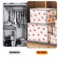 thumbnail image 5 of Eespoir Cherries Patterns Foldable Clothes Storage Box, Large Capacity Fabric Organizer, For Closets Sweaters Blankets Pants, Bedroom Wardrobe Storage Bin, Multi Size(A), 5 of 6