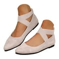 thumbnail image 3 of YLYL Women's Ballet Flats with Ankle Straps Pointed Toe Slip on Comfortable Fashion Casual Walking Shoes, 3 of 9