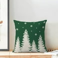 thumbnail image 3 of Christmas Pillow Covers 20x20 Inch Set of 2 Sage Green White Christmas Tree Snowflakes Decor Throw Pillows Winter Xmas Holiday Outdoor Cushion Cases for Couch Bed Decorations, 3 of 6