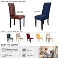 thumbnail image 6 of Unique Bargains Stretch Plush Short Dining Chair Cover Slipcovers Navy Blue, 6 of 7