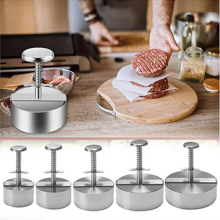

Clearance! 304 Stainless Steel Hamburger Meat Press Meat Patty Pressing Mold for Making Beef Patties and Rice Balls Manual Patty Press C Meat Press * 1 Flash Deal!