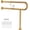 Gold, variant on Toilet Grab Bar with Leg 24x28 Inch,  White Knurled Toilet Support Bar with Toilet Paper Holder, Stainless Steel Wall & Floor Mounted Bathroom Support Rail for Seniors Elderly Disabled Pregnant