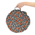 thumbnail image 2 of Poppy Flower Round Floor Cushion with Handle, Meadow Poppiess Pattern Leaves Bush Field Pastoral Rural Nature, Pillow for Living Room & Dorms, 18" Round, Burnt Orange Dark Green, by Ambesonne, 2 of 4