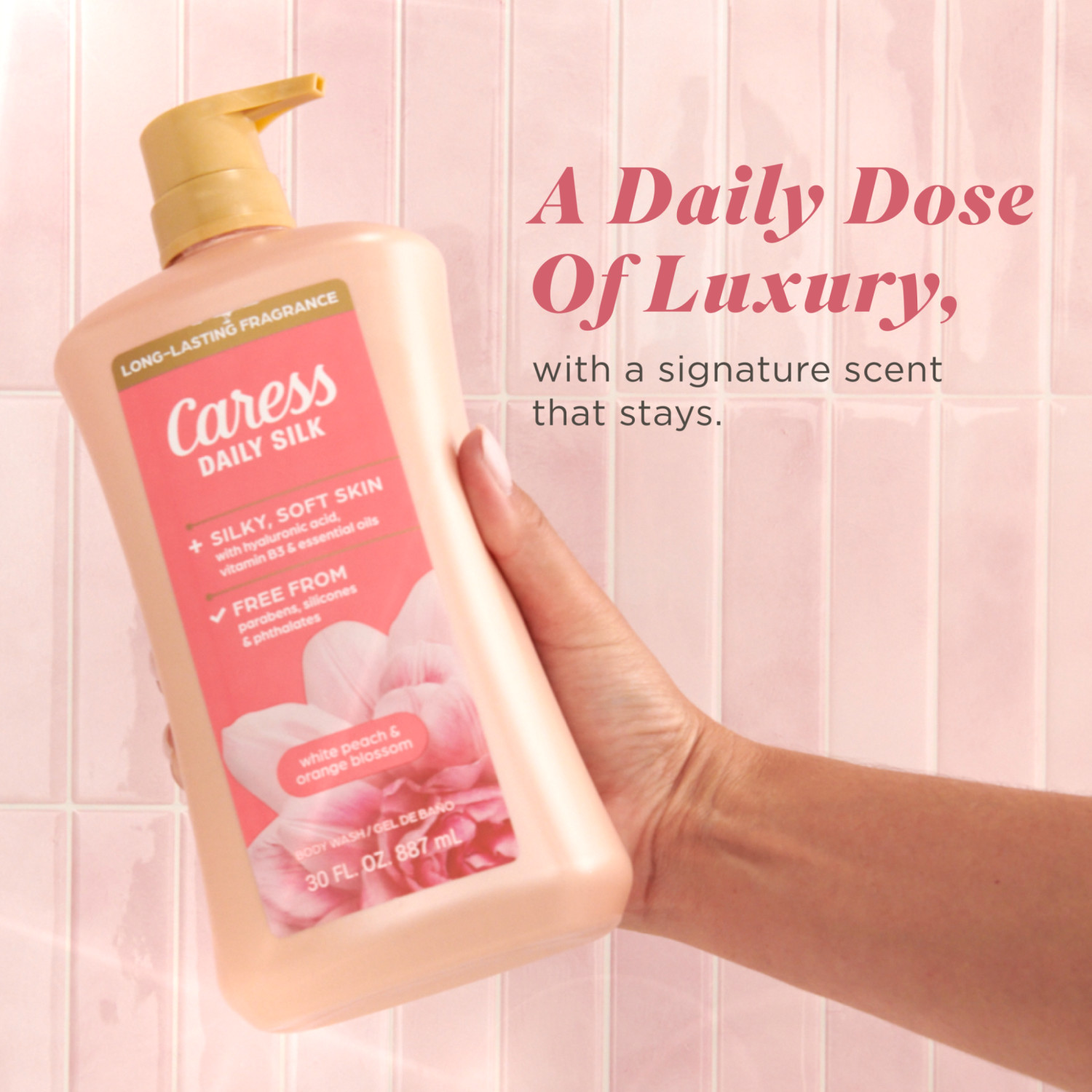 Caress Daily Silk Moisturizing Body Wash White Peach photo 6