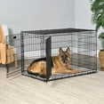thumbnail image 5 of MidWest Quiet Time Reversible Crate Pan Cover 48" Gray Floral/Fleece, 5 of 8