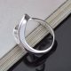 thumbnail image 3 of Anillo abierto de corazón de amor hueco para mujer, joyería de fiesta chapada en plata ajustable a la moda brillar  Electrónica, 3 of 5