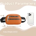 thumbnail image 4 of Egoelife Leather Fanny Packs For Women Fashion Belt Bags With Double Zip Waist Packs Crossbody Bags With Adjustable Belts For Traveling Shopping Hiking Running Biking, 4 of 7
