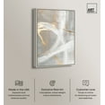 thumbnail image 2 of Silvered Spirals II Canvas Elegant Gold Abstract by Art Remedy, Silver Frame, 36" x 54", 2 of 7