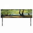 thumbnail image 3 of Country Headboard, Painting Landscape of a Forest Dark Deep with Fresh Colors in Autumn Nature Image, Upholstered Decorative Metal Bed Headboard with Memory Foam, King Size, Multicolor, by Ambesonne, 3 of 4