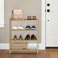 thumbnail image 3 of Furinno 4-Tier Shoe Rack, Pine Solid Wood, Natural, 3 of 6