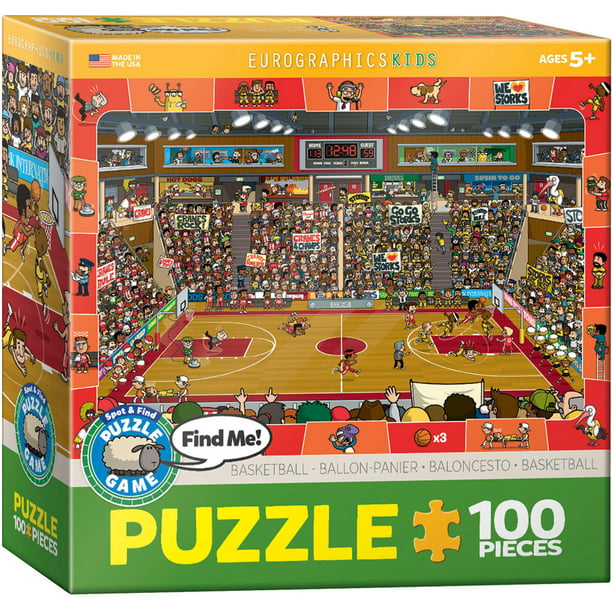 Basketball -Spot & Find 100-Piece Puzzle